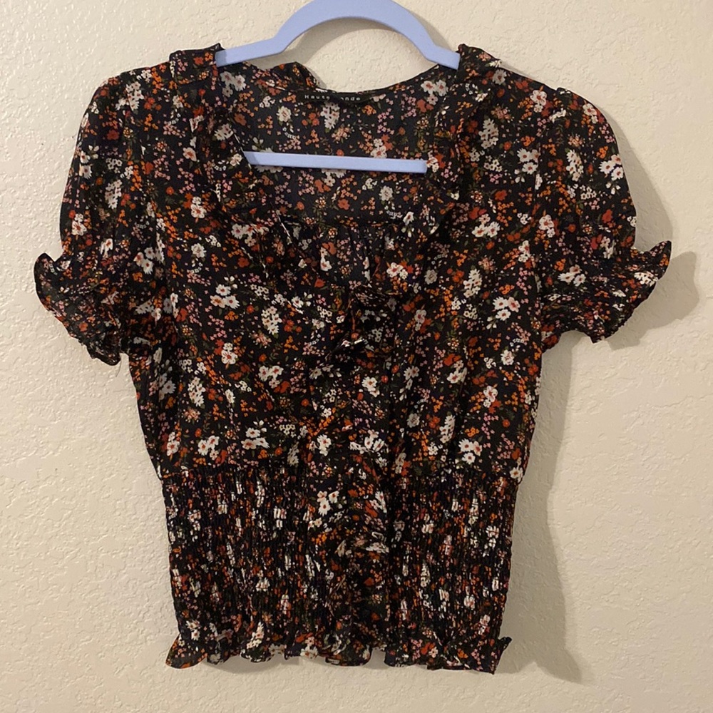 blouse with flower pattern